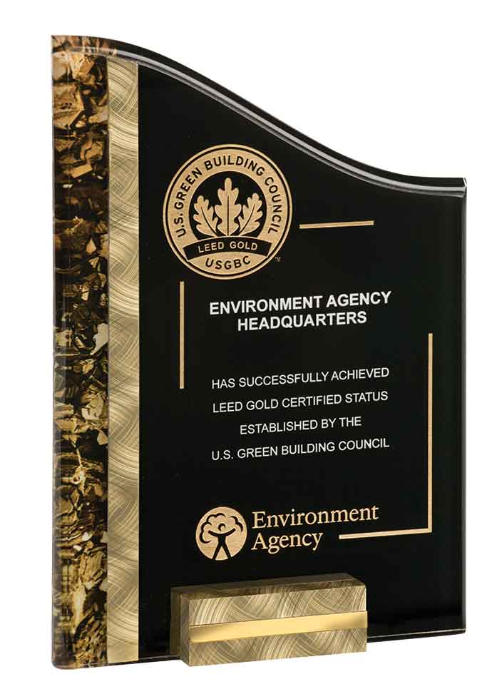 SunRay Acrylic Award with Aluminum Base