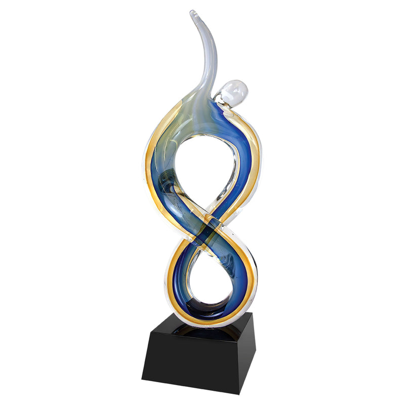 Figure Rising Art Glass