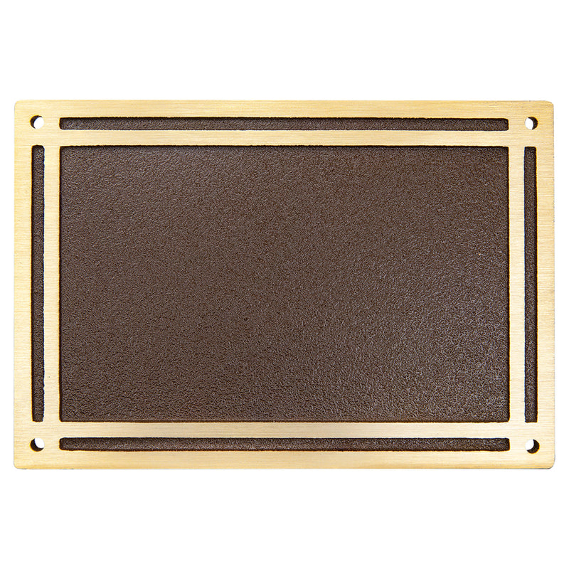 Bronze/Brown Rectangle Cast Aluminum Sign with Mounting Screws
