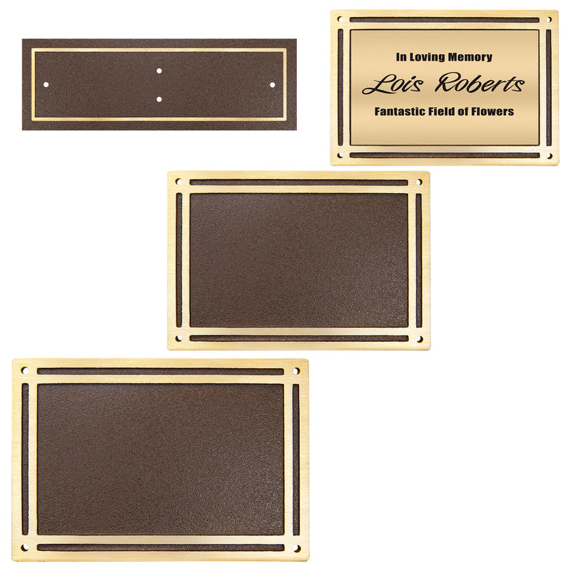 Bronze/Brown Rectangle Cast Aluminum Sign with Mounting Screws