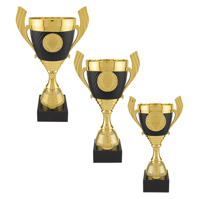 Completed Plastic Cup Trophy with Black Marble Base