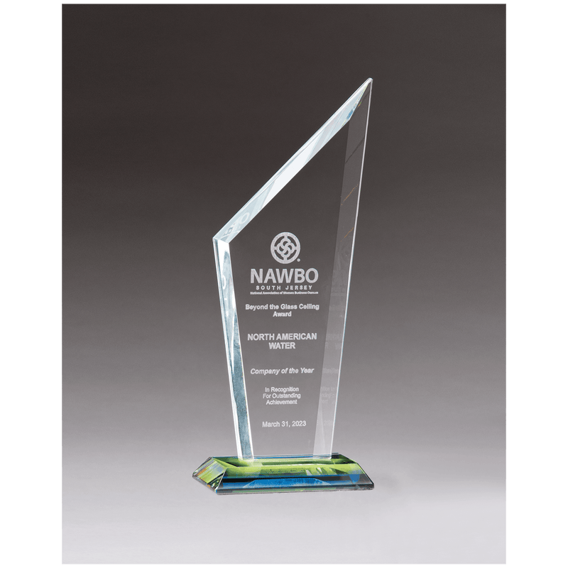 Zenith Series Clear Glass with Prism-Effect Base