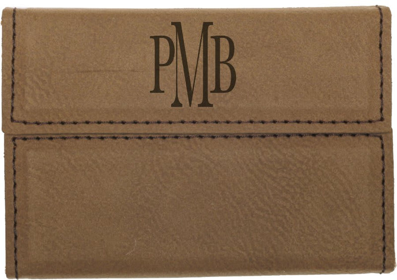 Leatherette Hard Business Card Holder