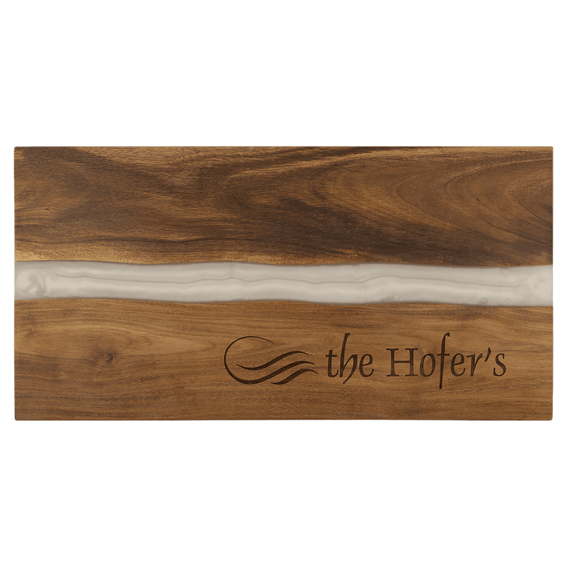 Acacia Pearl Resin Serving Board
