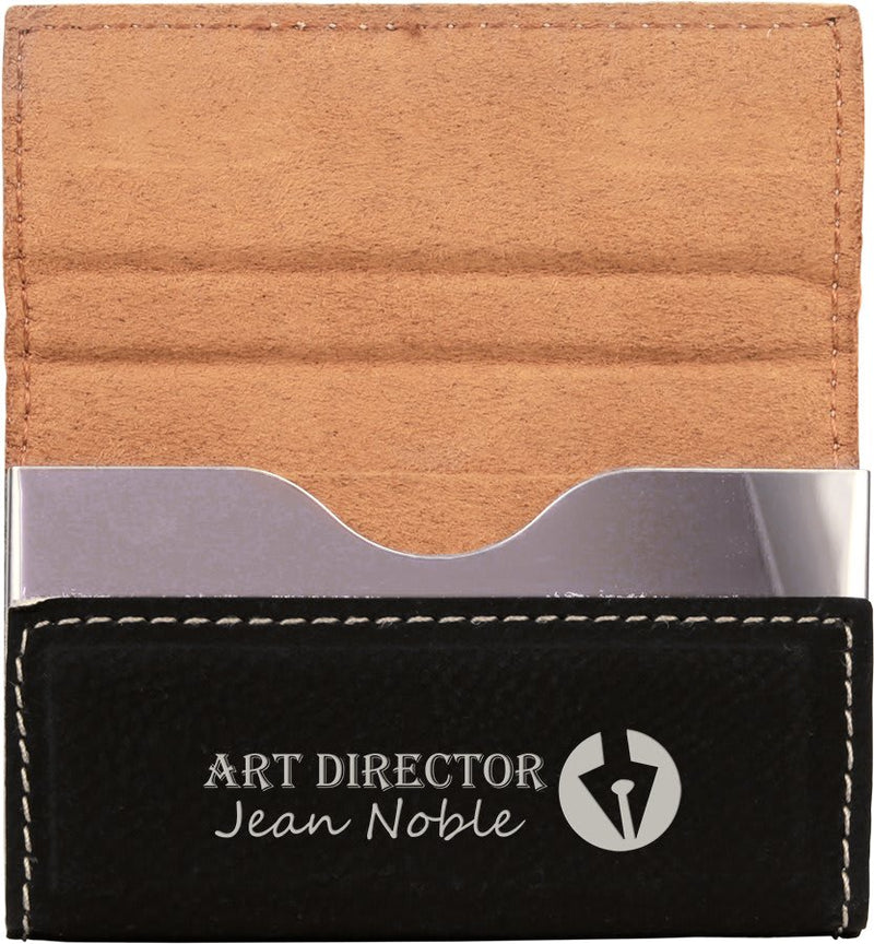 Leatherette Hard Business Card Holder