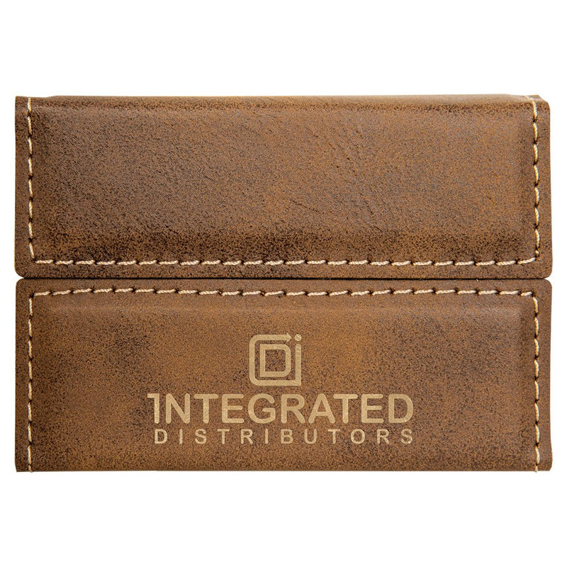 Leatherette Hard Business Card Holder