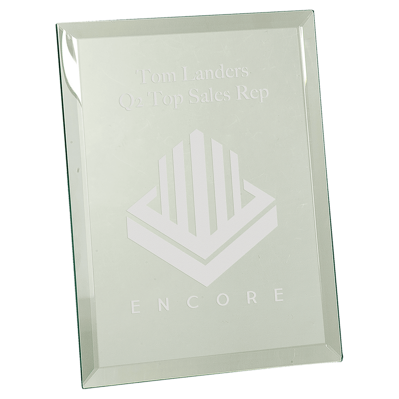 Glass Mirror Plaque