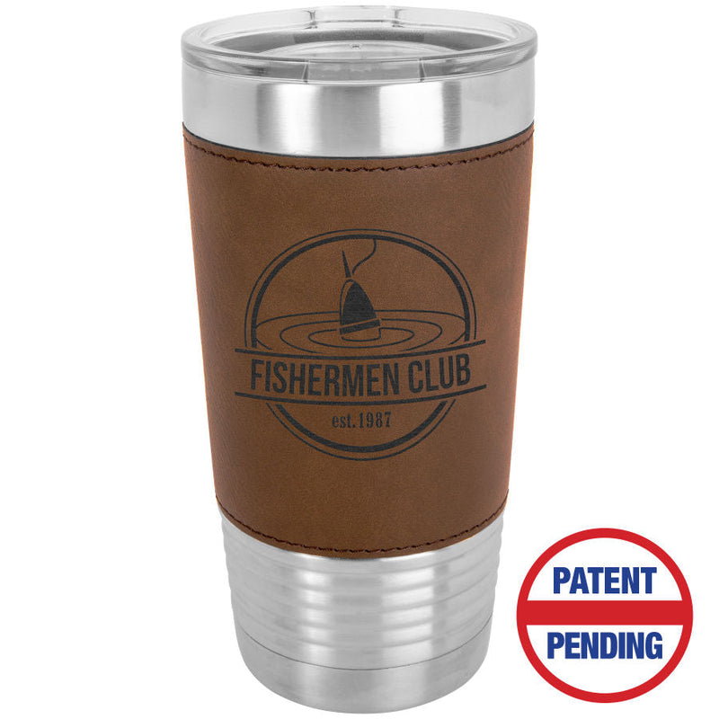 20 oz. Leatherette Tumbler w/Clear Lid