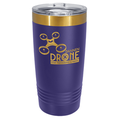 20 oz. Gold ION-Plated Travel Mugs w/Slider Lid