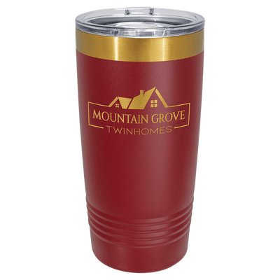 20 oz. Gold ION-Plated Travel Mugs w/Slider Lid