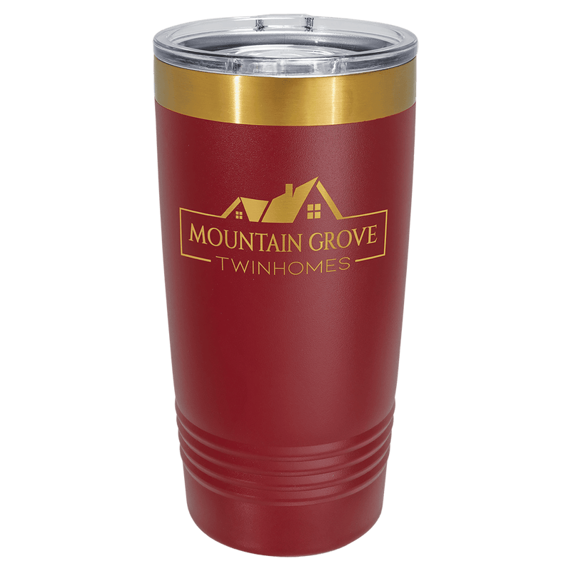 20 oz. Gold ION-Plated Travel Mugs w/Slider Lid