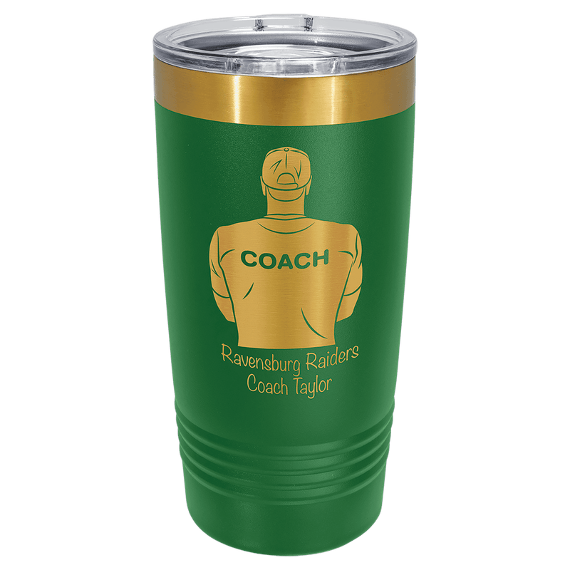 20 oz. Gold ION-Plated Travel Mugs w/Slider Lid