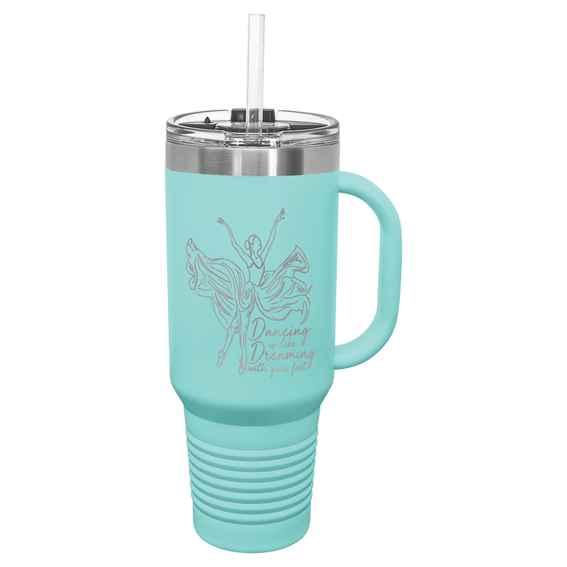 40 oz. Polar Camel Travel Mug w/Handle & Straw