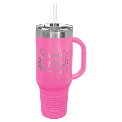 40 oz. Polar Camel Travel Mug w/Handle & Straw