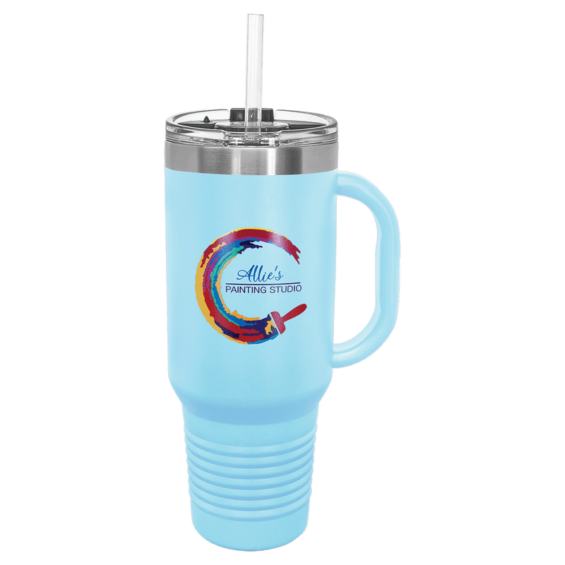 40 oz. Polar Camel Travel Mug w/Handle & Straw