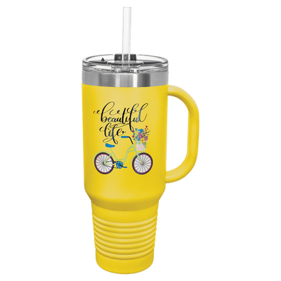 40 oz. Polar Camel Travel Mug w/Handle & Straw