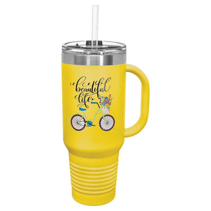 40 oz. Polar Camel Travel Mug w/Handle & Straw