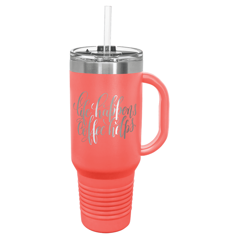 40 oz. Polar Camel Travel Mug w/Handle & Straw