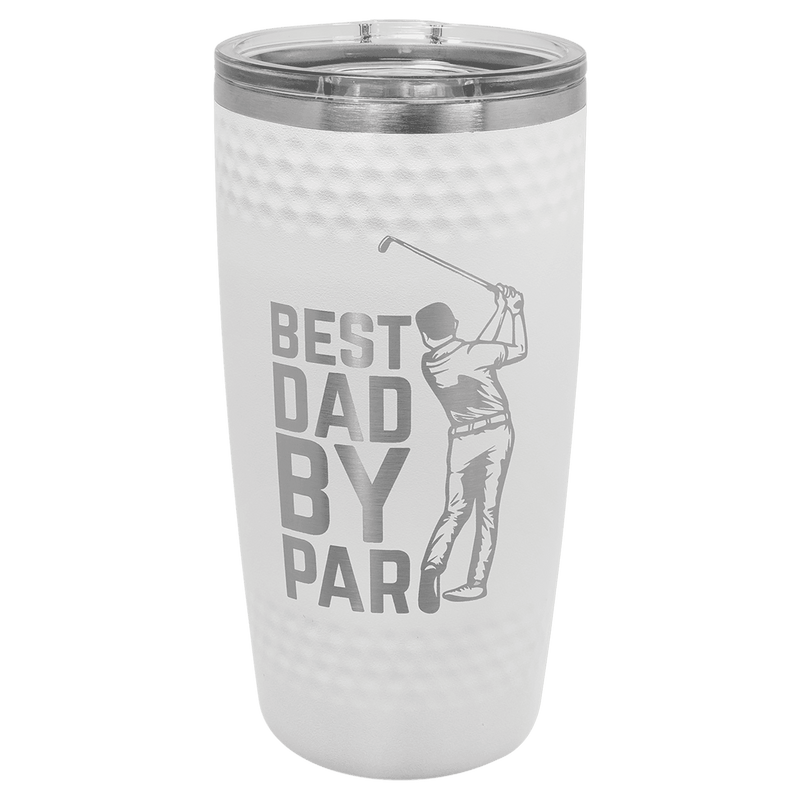 20 oz. White Golf Tumbler w/Slider Lid