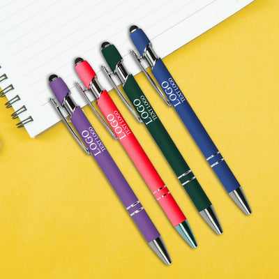 Rubber Coated Stylus Ballpoint Pen