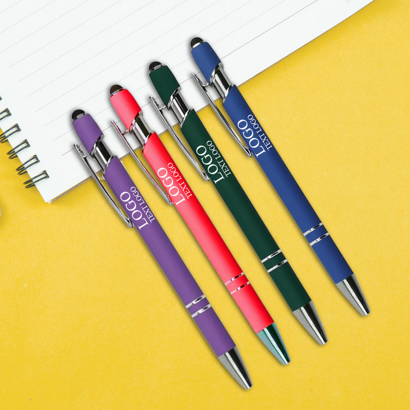 Rubber Coated Stylus Ballpoint Pen