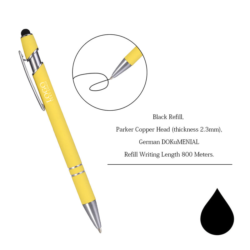 Rubber Coated Stylus Ballpoint Pen