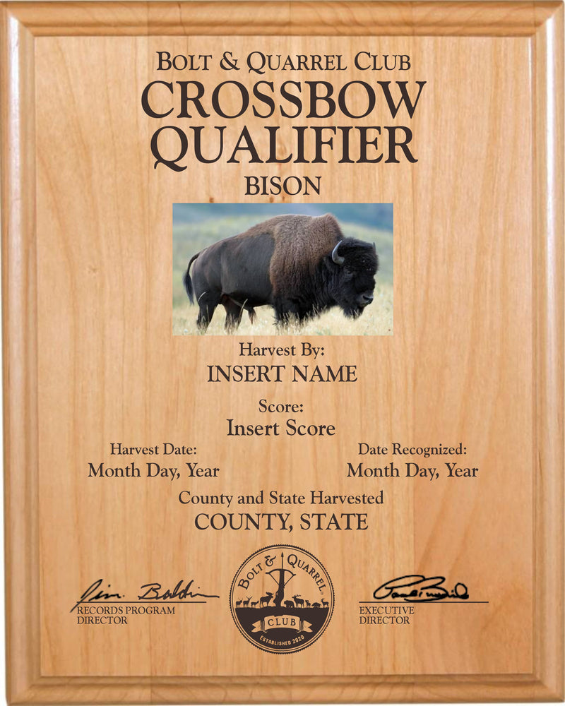 Crossbow Qualifier Plaque (Multiple Sizes)