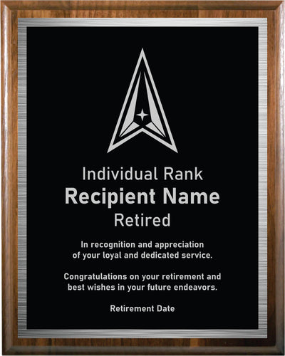 Military Retirement Plaque