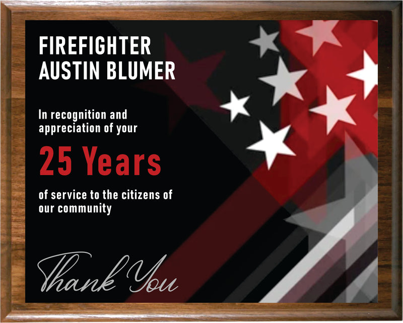 Police & Firefighter Plaque