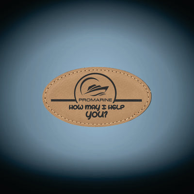 Laserable Leatherette Oval Badge Blank with Magnet