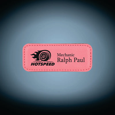 Laserable Leatherette Badge Blank with Magnet