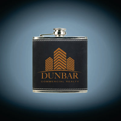 6 oz. Laserable Stainless Steel Flask