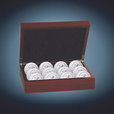 Rosewood Finish Golf Ball Box (balls not included)