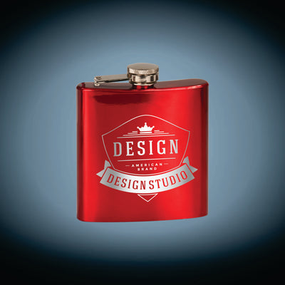 6 oz. Laserable Stainless Steel Flask