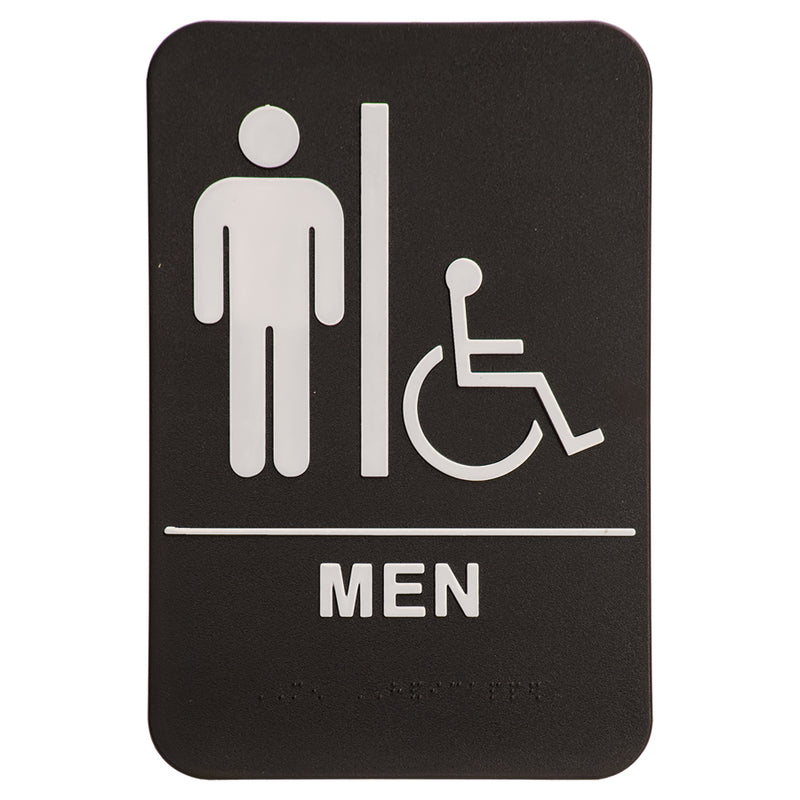 Kota Pro ADA 6" x 9" Men (w/wheelchair) Accessible Restroom Sign