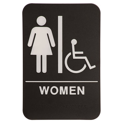 Kota Pro ADA 6" x 9" Women (w/wheelchair) Accessible Restroom Sign