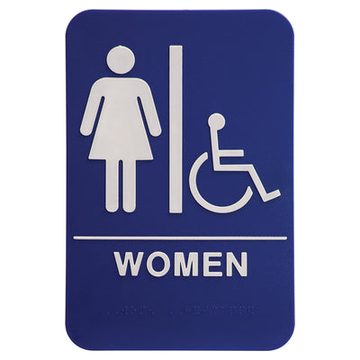 Kota Pro ADA 6" x 9" Women (w/wheelchair) Accessible Restroom Sign