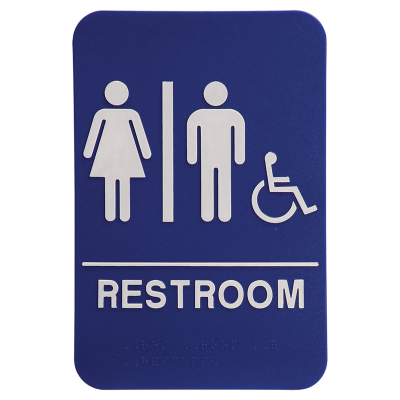 Kota Pro ADA 6" x 9" Unisex (w/wheelchair) Accessible Restroom Sign