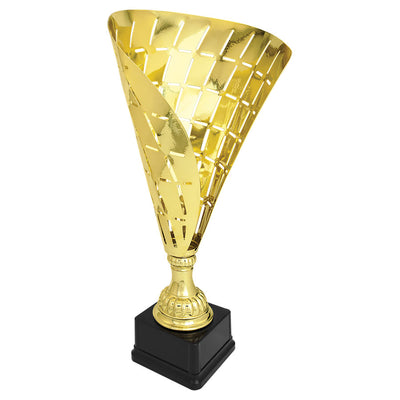 Gold Metal Flag Cup on Plastic Base