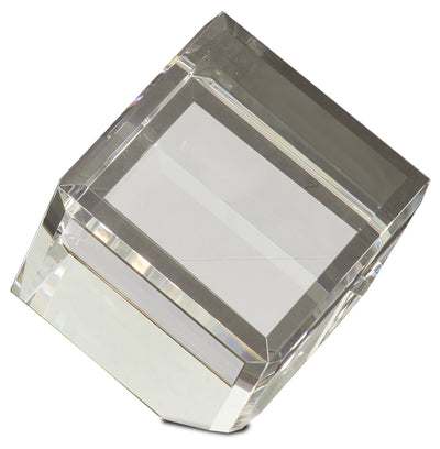 Corner Cut Crystal Cube