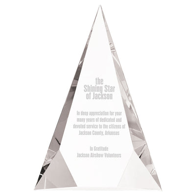 Crystal Facet Triangle Award