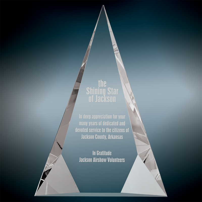Crystal Facet Triangle Award