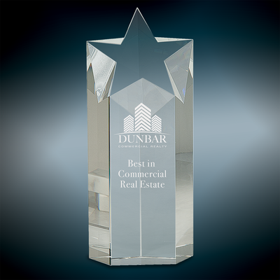 Clear Crystal Star Column Award