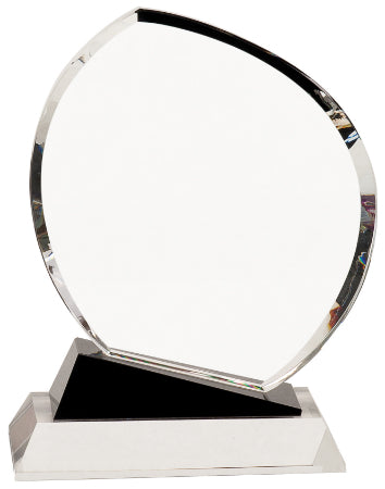 Crystal Oblong Award with Black Accents