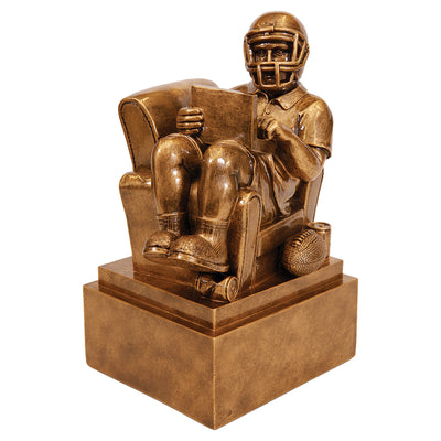 Antique Gold Fantasy Football Man in Chair Resin Award