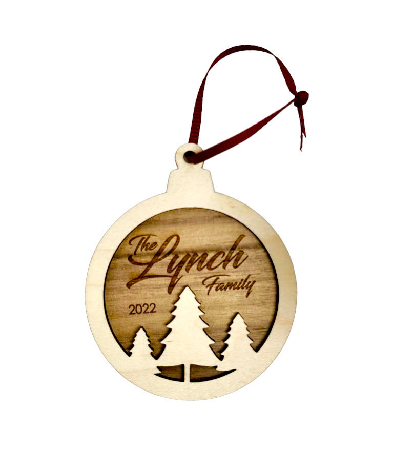Personalized Family Ornament (Christmas Tree)