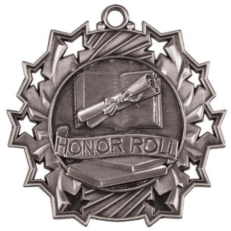 2.25" Antique Honor Roll Ten Star Medal