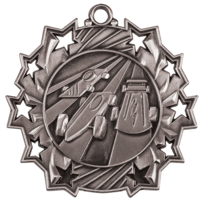 2.25" Antique Pinewood Derby Ten Star Medal
